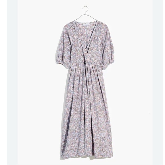 Madewell Women’s Marianna Puff-Sleeve Midi Dress in Dream-On Daisies - Picture 4 of 10